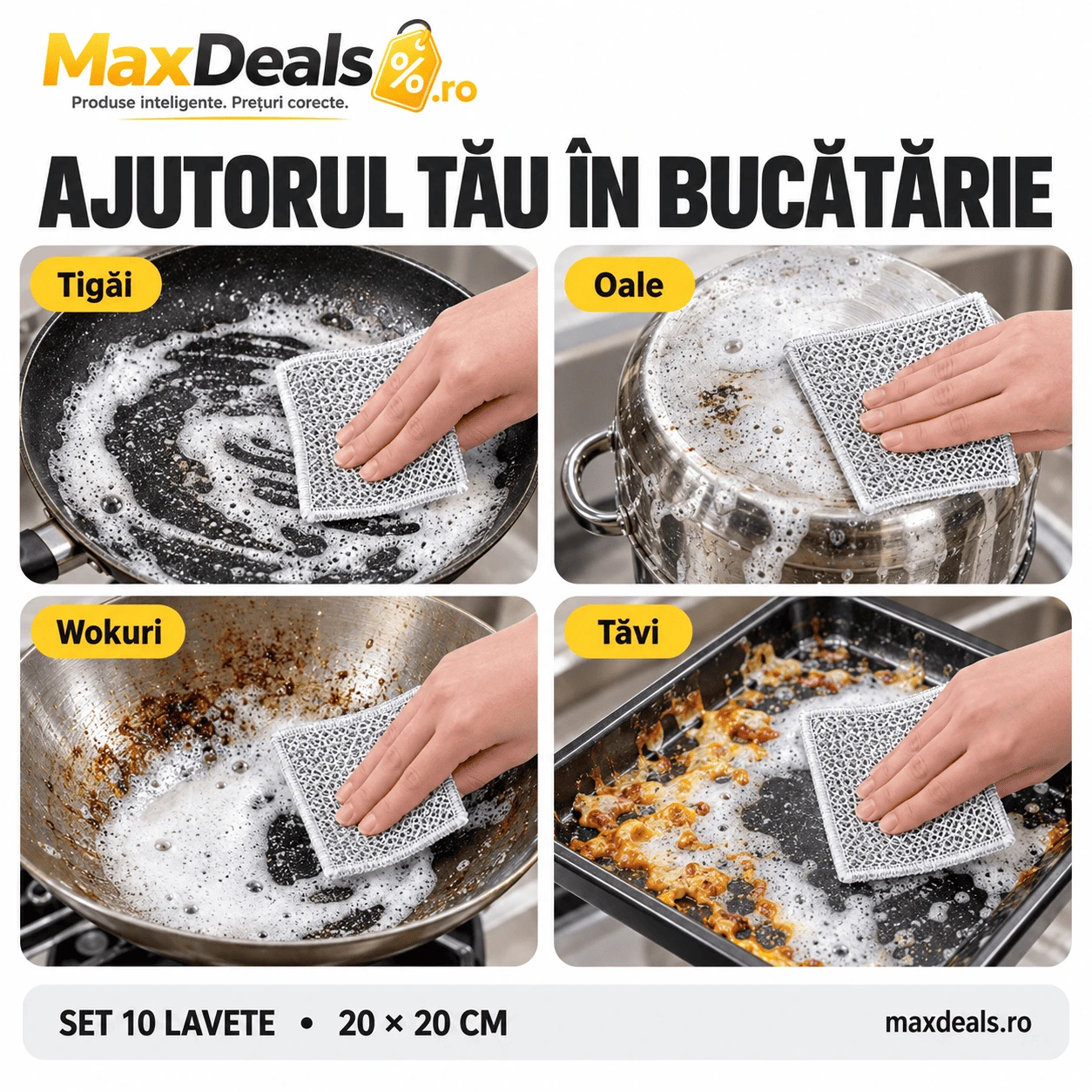 Ajutorul tau in bucatarie: tigai, oale, wokuri, tavi