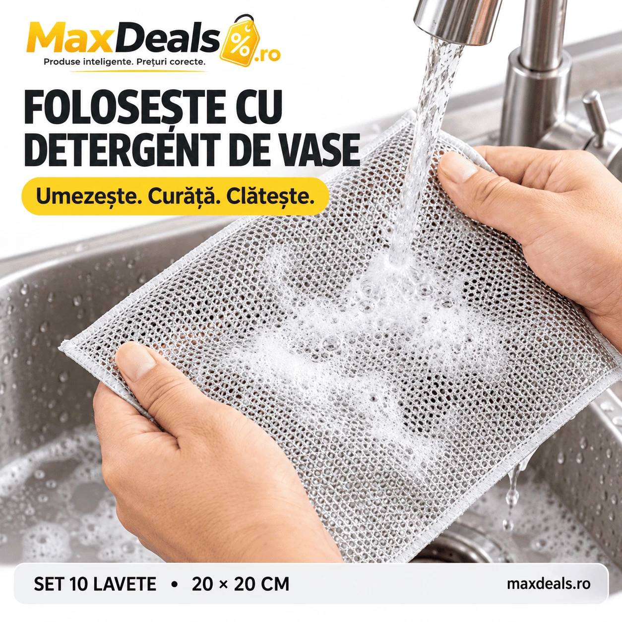 Foloseste cu detergent de vase pentru rezultate si mai bune