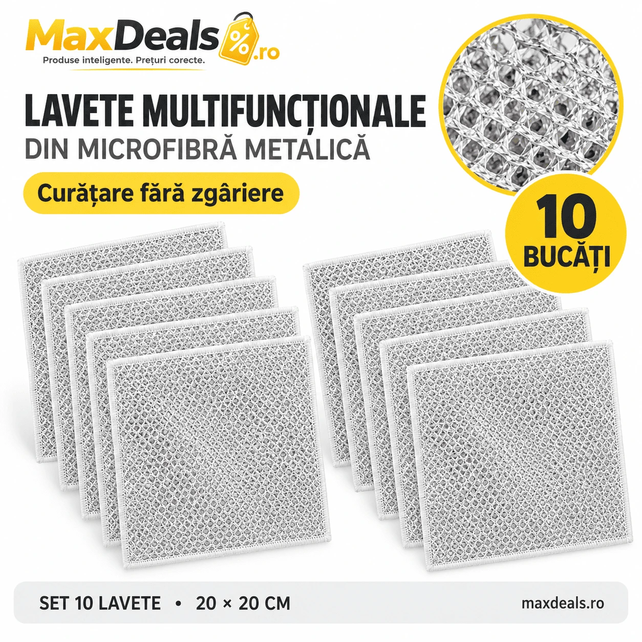 Lavete Anti-Grasime din Microfibra Metalica