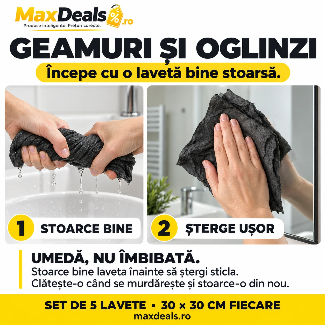 Geamuri si oglinzi fara urme